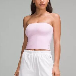 Lululemon wundermost tube top vita pink
